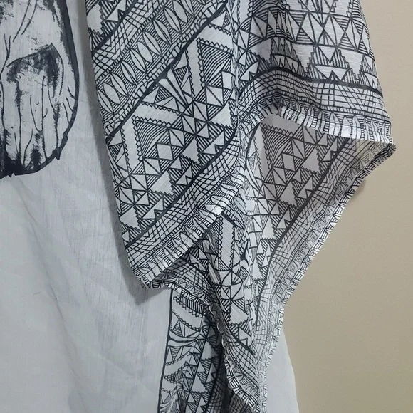 Elephant Print Kaftan One Size - Picture 4 of 8